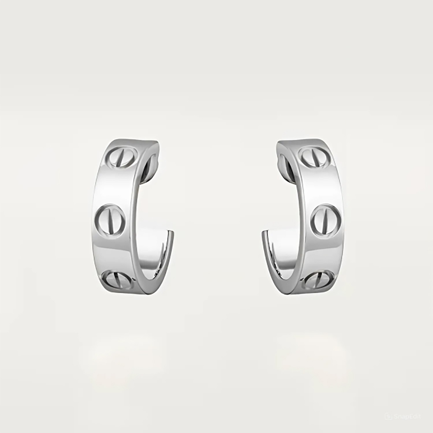 LOVE EARRINGS, WHITE GOLD