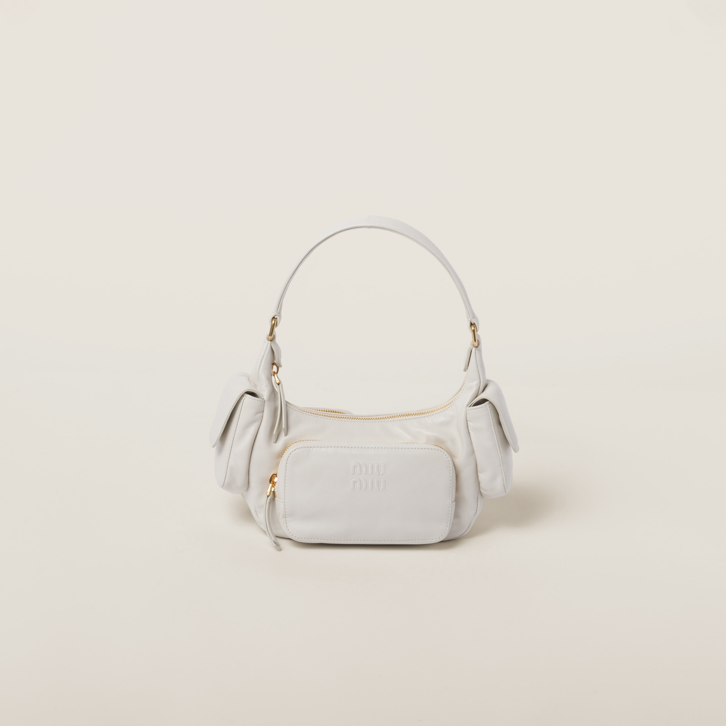 NAPPA LEATHER POCKET BAG, WHITE