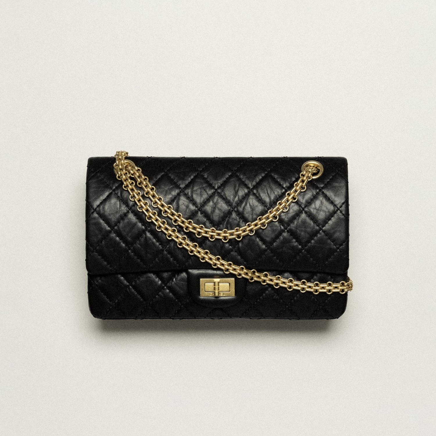 2.55 HANDBAG, BLACK