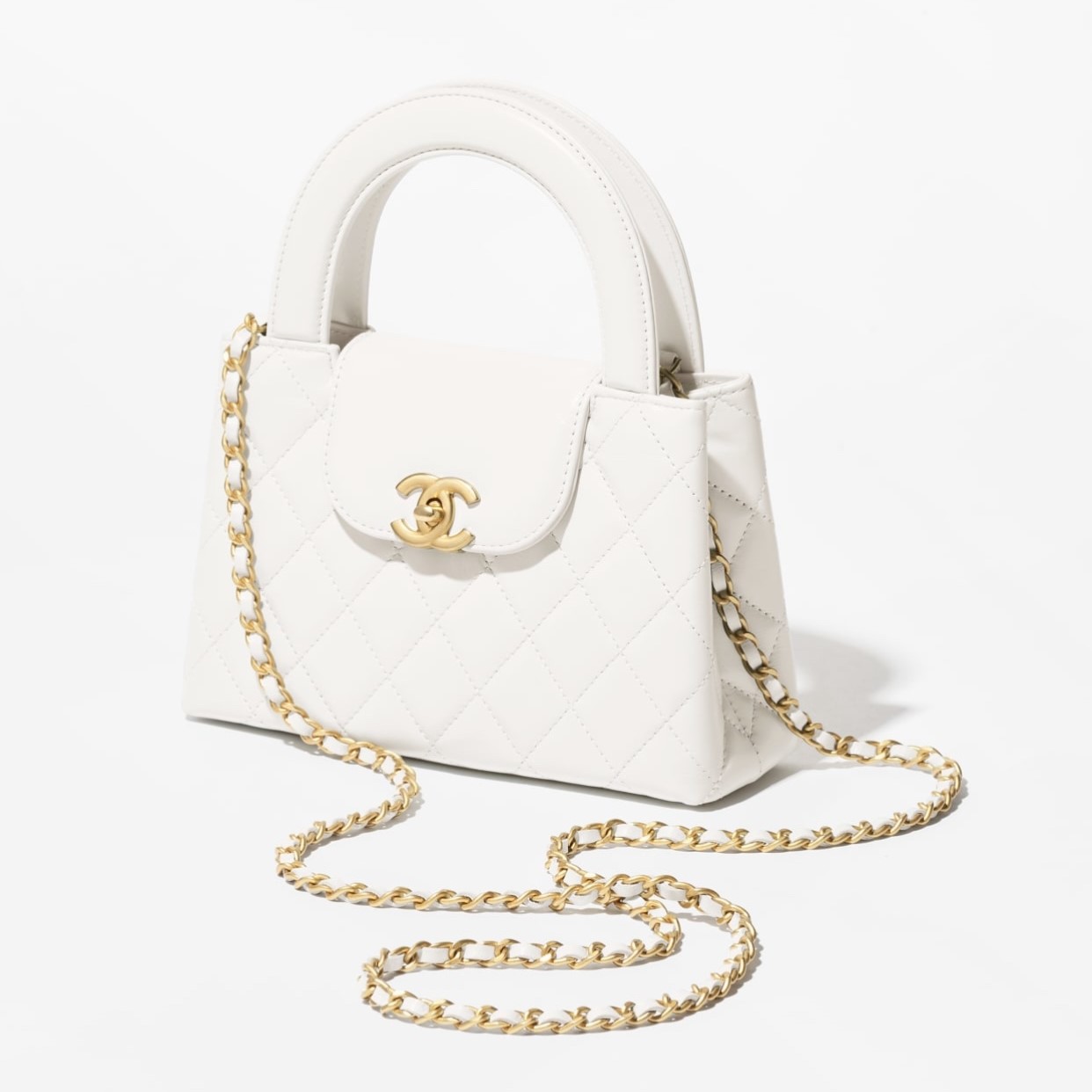 MINI KELLY BAG, WHITE