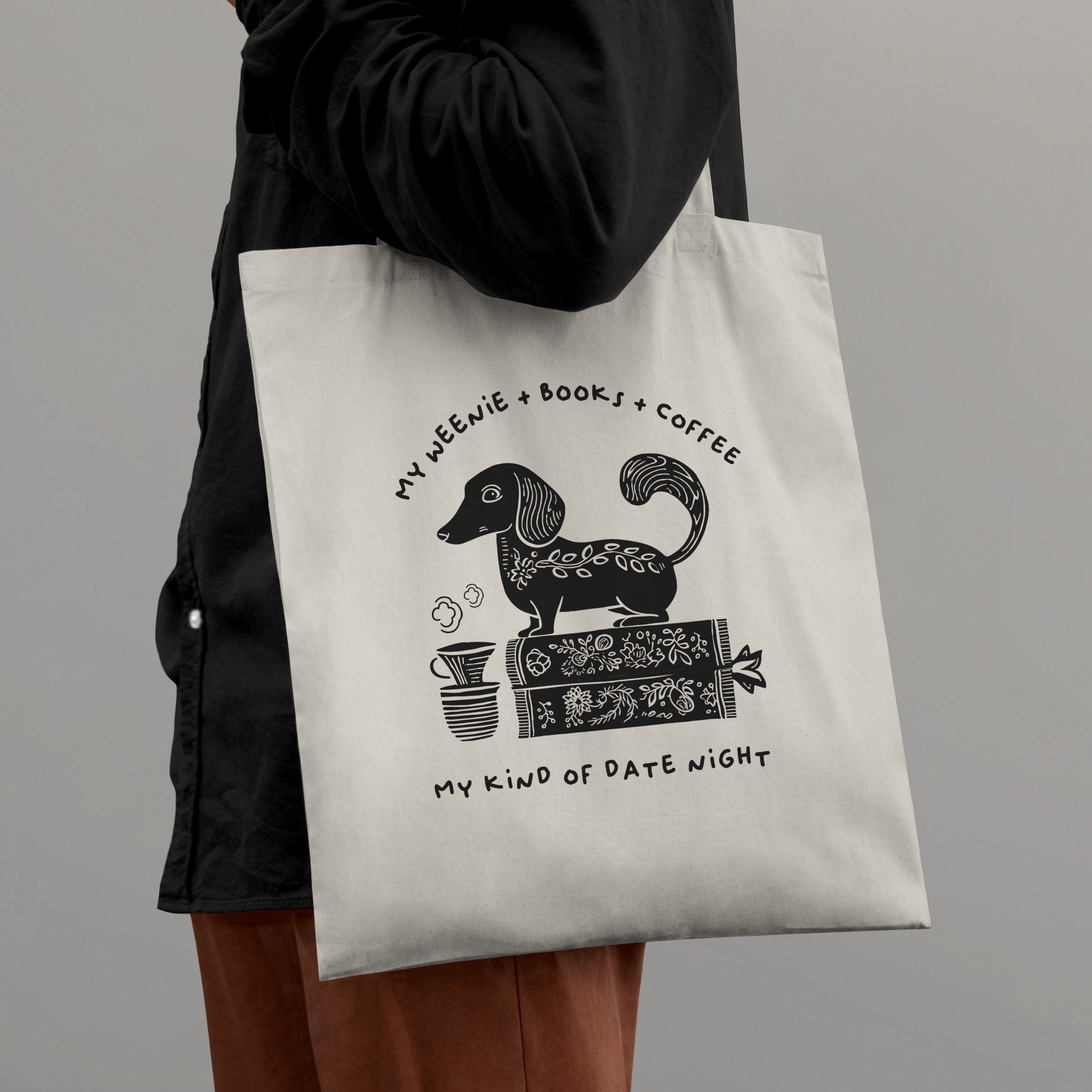 Dachshund Lover Canvas Tote Bag