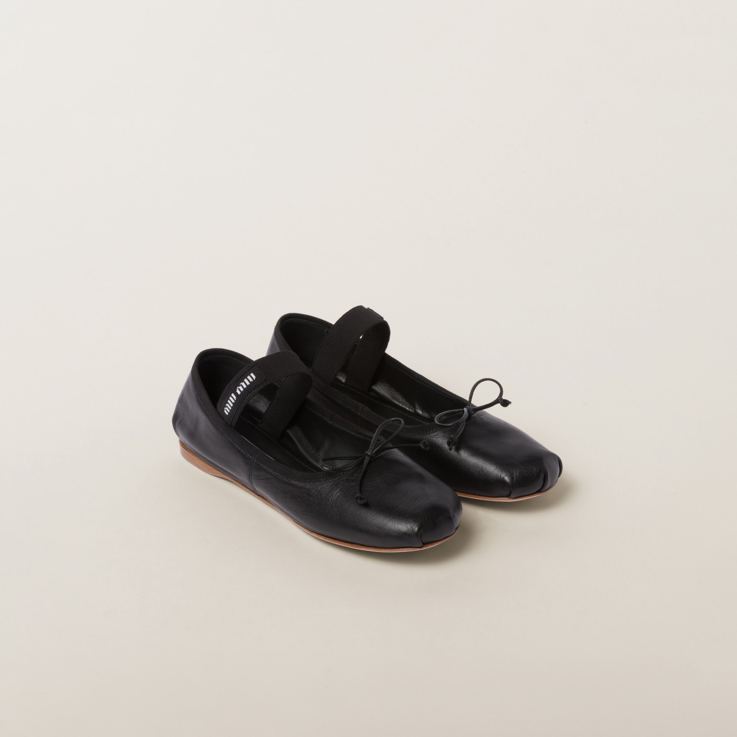 SATIN BALLERINAS, BLACK