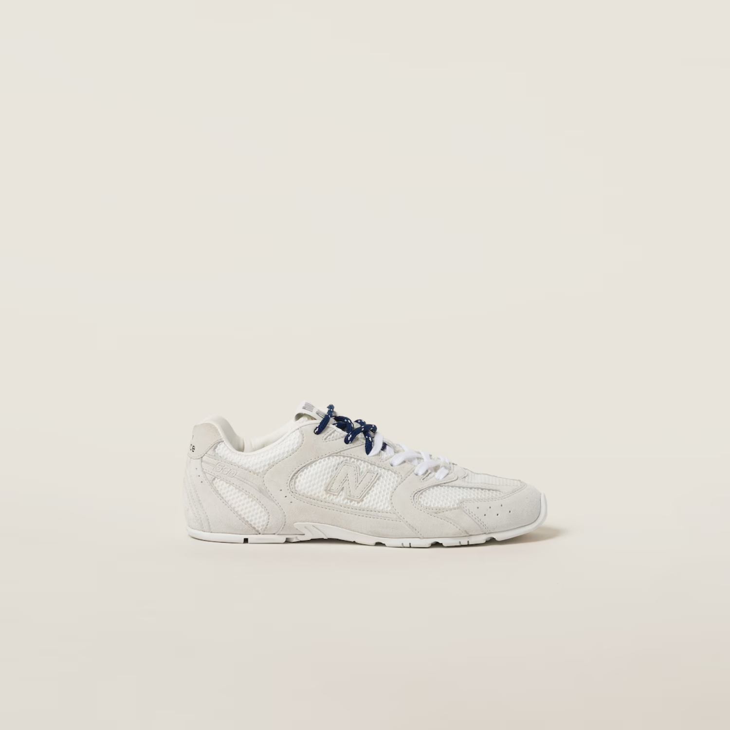 NEW BALANCE X MIU MIU 530 SL SUEDE AND MESH SNEAKERS