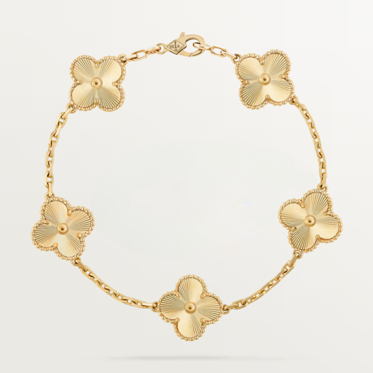 VINTAGE BRACELET, 5 MOTIFS, YELLOW GOLD