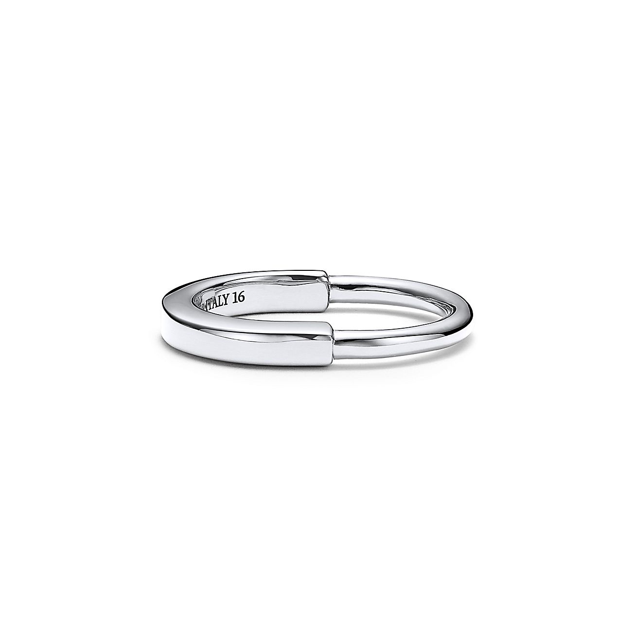 LOCK RING, WHITE GOLD