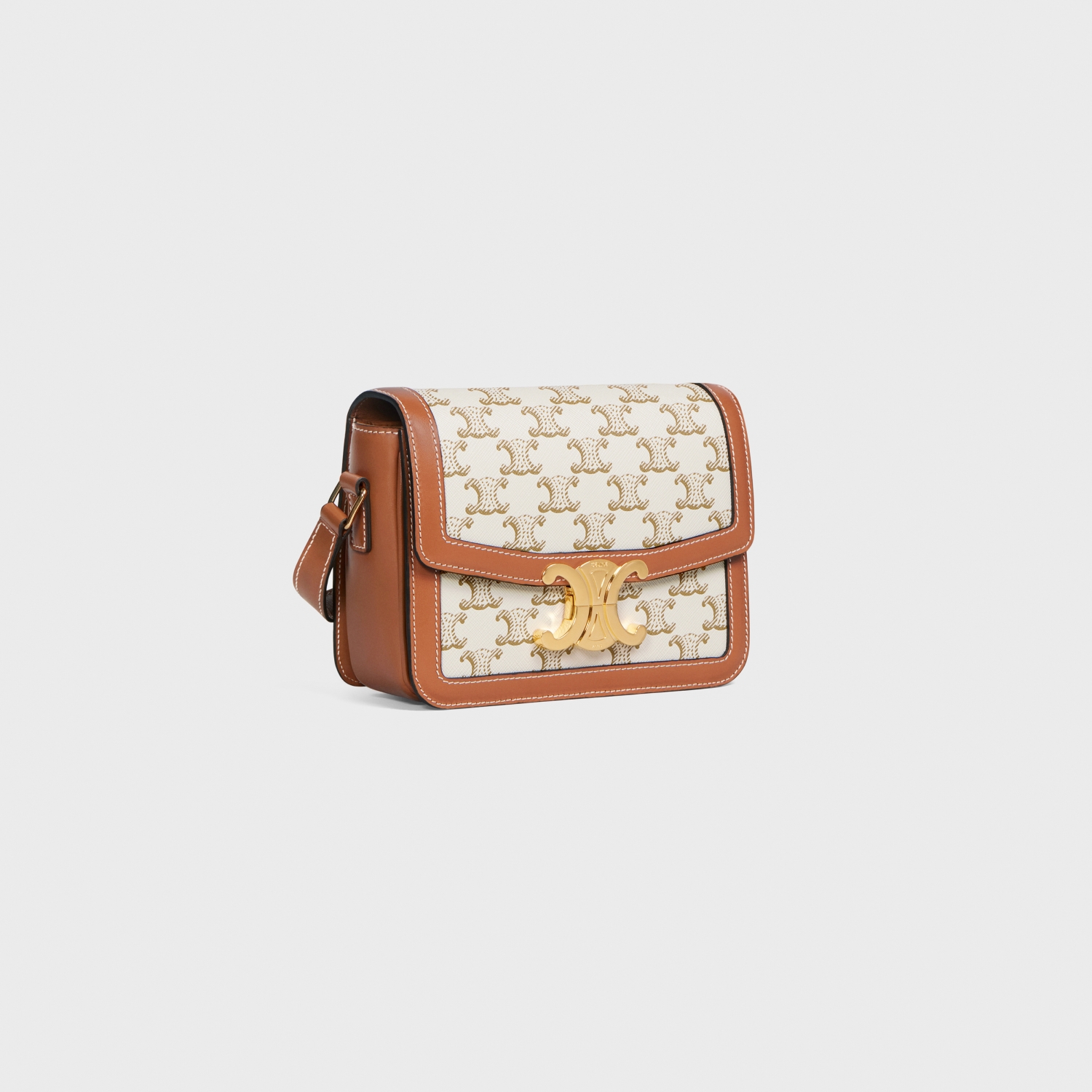 TEEN TRIOMPHE BAG, WHITE/ TAN